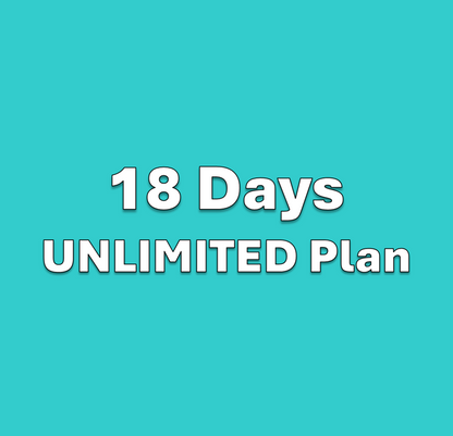 Physical SIM　Unlimited Plan　18 days