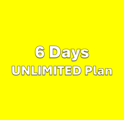 Physical SIM　Unlimited Plan　6 days